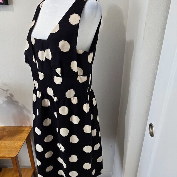Ann Taylor LOFT Polka Dot Dress Black White Size 10 Work Cocktail - Picture 5 of 12